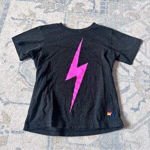 Aviator nation size 6 lightning bolt tee